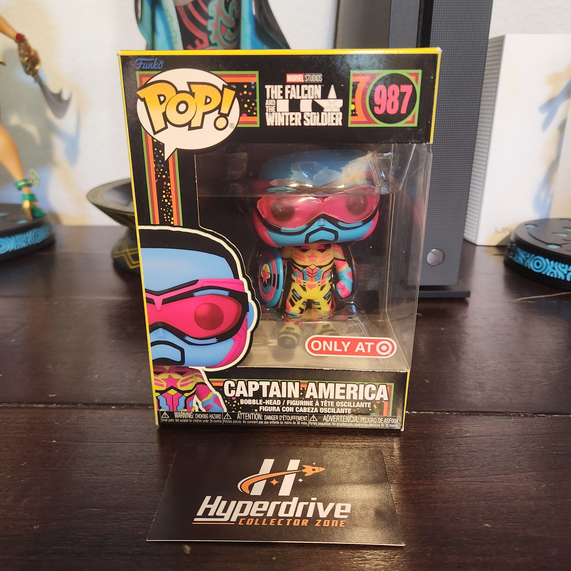 Marvel The Falcon & the Winter Soldier Captain America Blacklight Funko Pop! Vinyl Figure #987 Funko