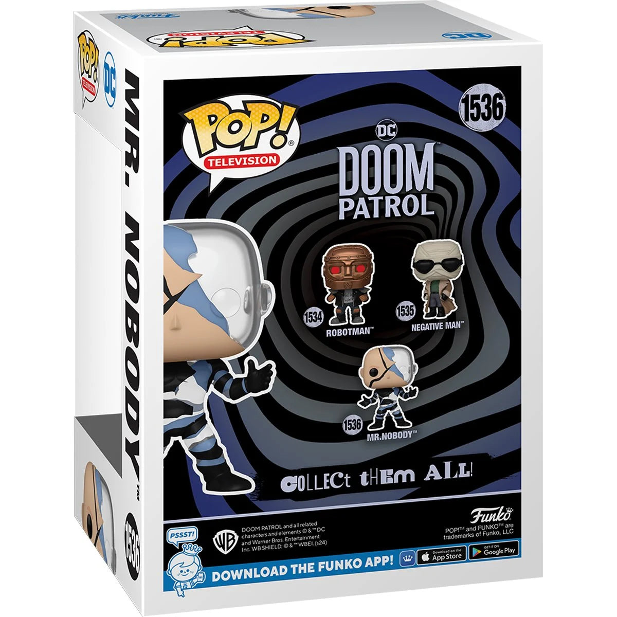 Doom Patrol Mr. Nobody Glow-in-the-Dark Funko Pop! Vinyl Figure #1536 Funko