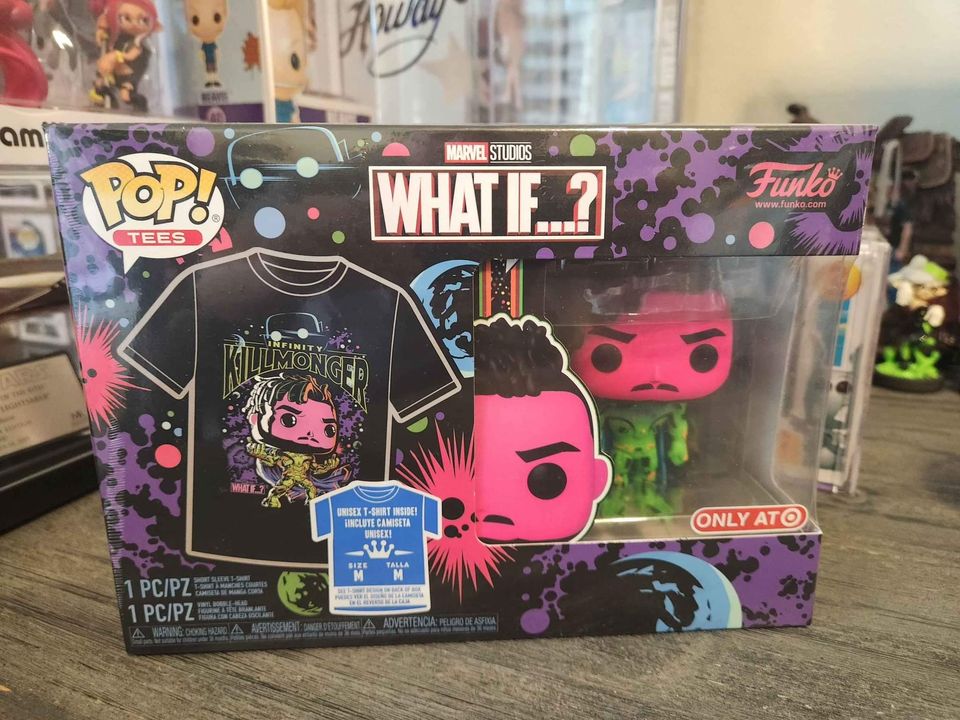 Funko PoP Marvel What If...? Blacklight Killmonger PoP/Tee Bundle Medium