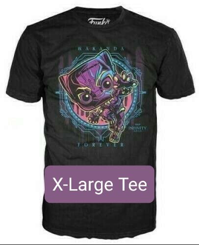 Funko PoP Tee Marvel Black Panther T-shirt - Size XL Funko