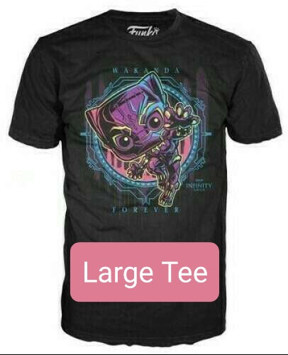 Funko PoP Tee Marvel Black Panther T-shirt - Size L Funko