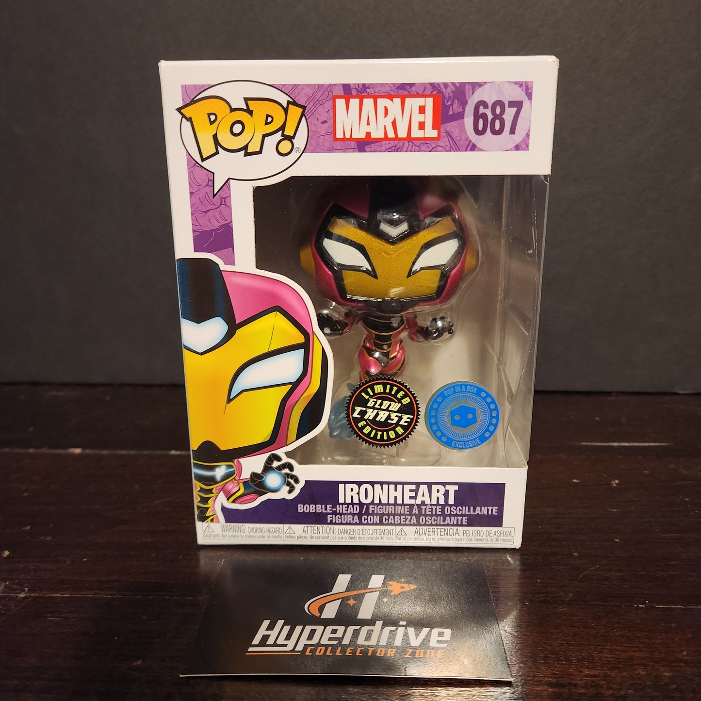 Marvel Ironheart Glow in the Dark CHASE Funko PoP Vinyl Figure #687 Funko