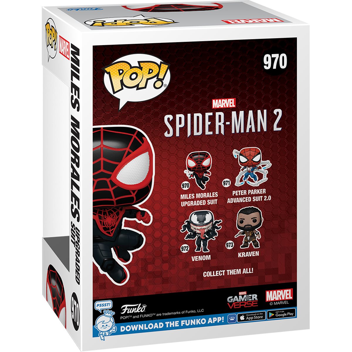 Spider-Man 2 Game Miles Morales Upgraded Suit Funko Pop! Vinyl Figure #970 Funko