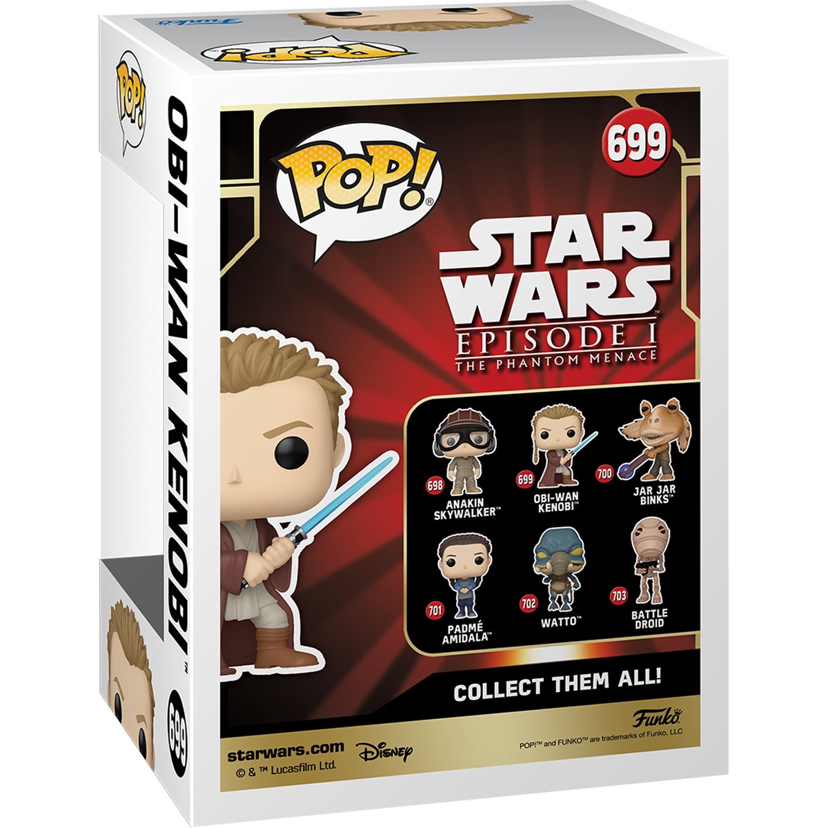 Star Wars: Episode I - The Phantom Menace Obi-Wan with Light Saber (Young) Funko Pop! Vinyl Figure #699 Funko