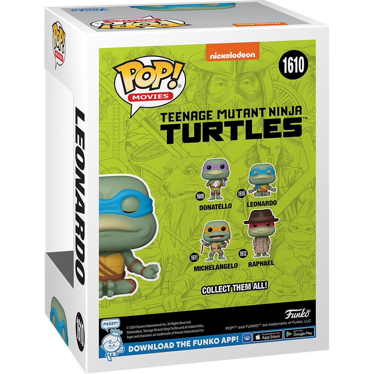 Teenage Mutant Ninja Turtles 1990 Leonardo Meditating Funko Pop! Vinyl Figure #1610 Funko