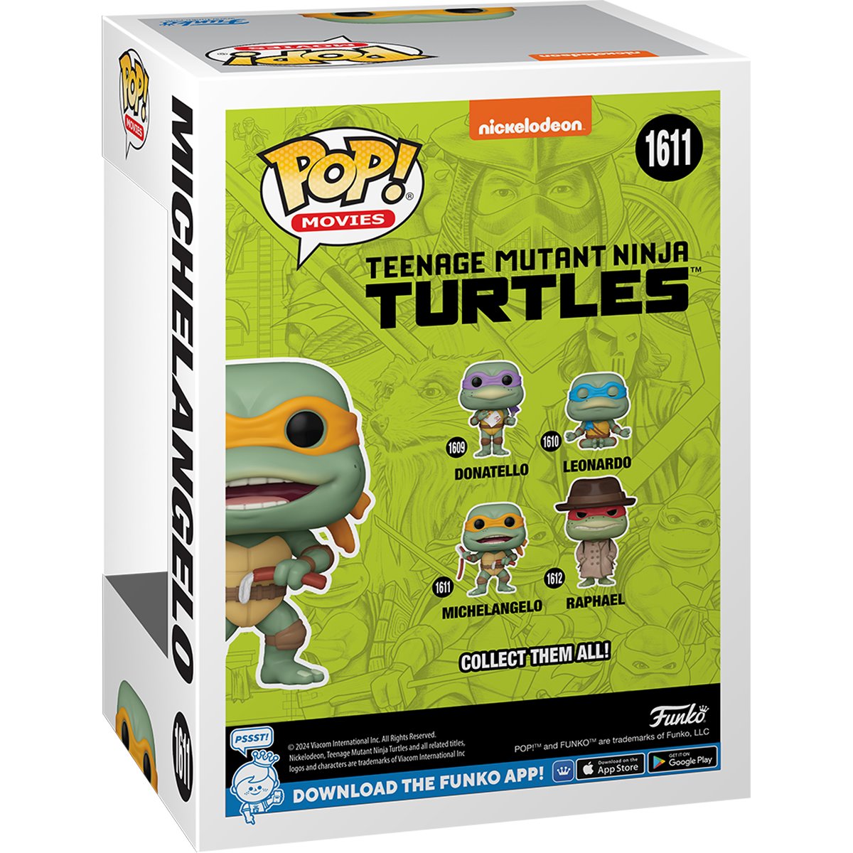 Teenage Mutant Ninja Turtles 1990 Michelangelo Sausage Link Nunchucks Funko Pop! Vinyl Figure #1611 Funko