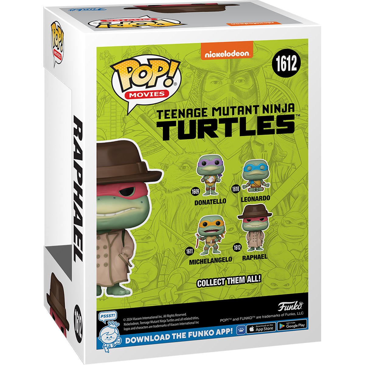 Teenage Mutant Ninja Turtles 1990 Raphael with Coat and Hat Funko Pop! Vinyl Figure #1612 Funko