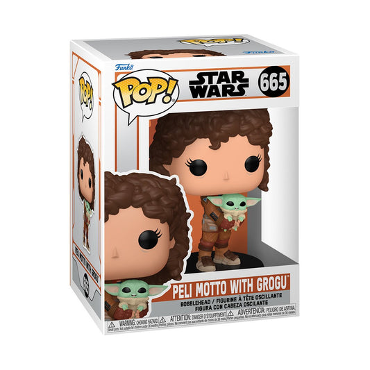 Star Wars: The Mandalorian Peli Motto with Grogu Funko Pop! Vinyl Figure #665 - Hyperdrive Collector Zone