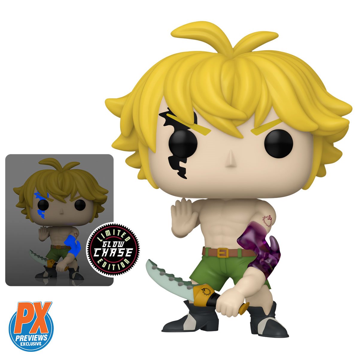 The Seven Deadly Sins Meliodas Demon Mode Funko Pop! Vinyl Figure #1344 CHASE BUNDLE - Previews Exclusive (Copy) Funko