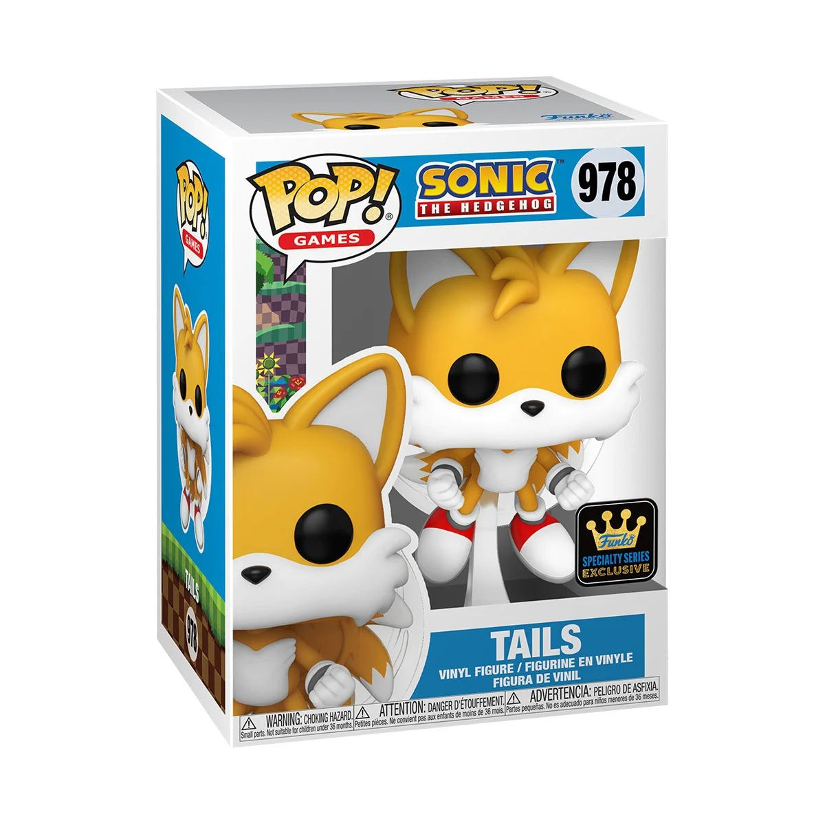 Sonic the Hedgehog Tails Flying Flocked Funko Pop! Vinyl Figure #978 - Specialty Series Funko