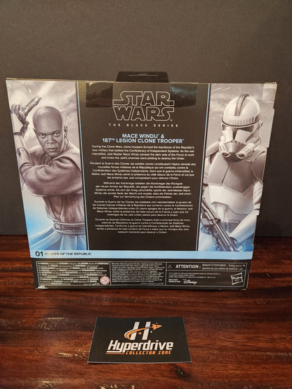 Star Wars: The Black Series Mace Windu & 187th Legion Clone Trooper Hasbro