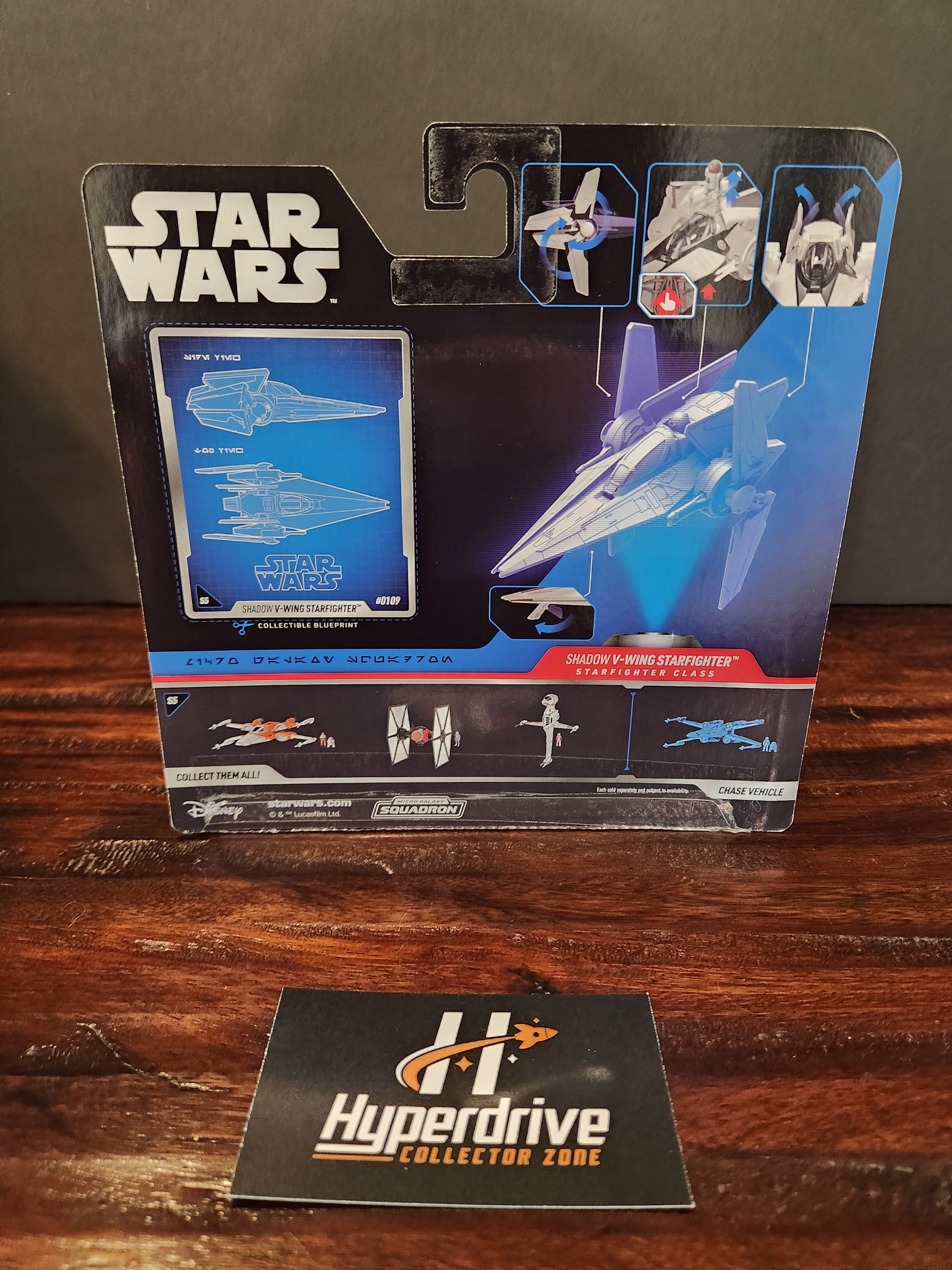 Star Wars Micro Galaxy Squadron Shadow V-Wing Starfighter RARE Hasbro