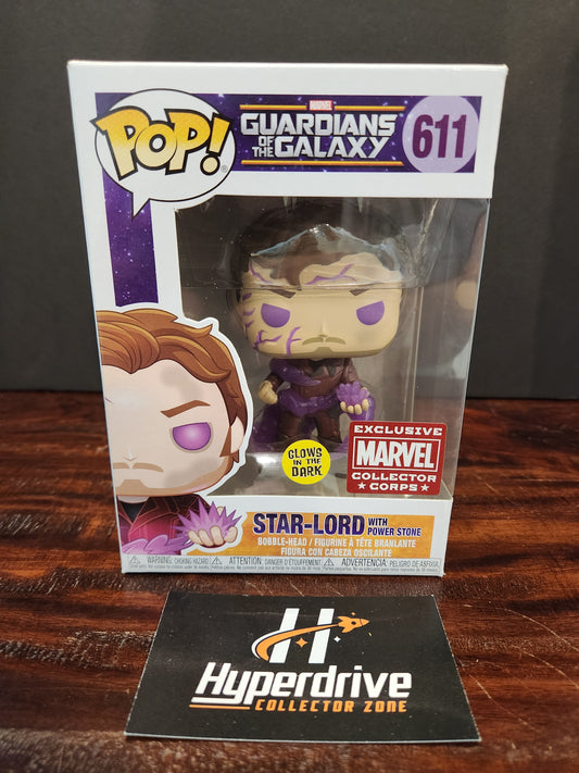 Marvel Guardians of the Galaxy Star-Lord with Power Stone Funko PoP! Vinyl Figure Glow in the Dark Exclusive Funko