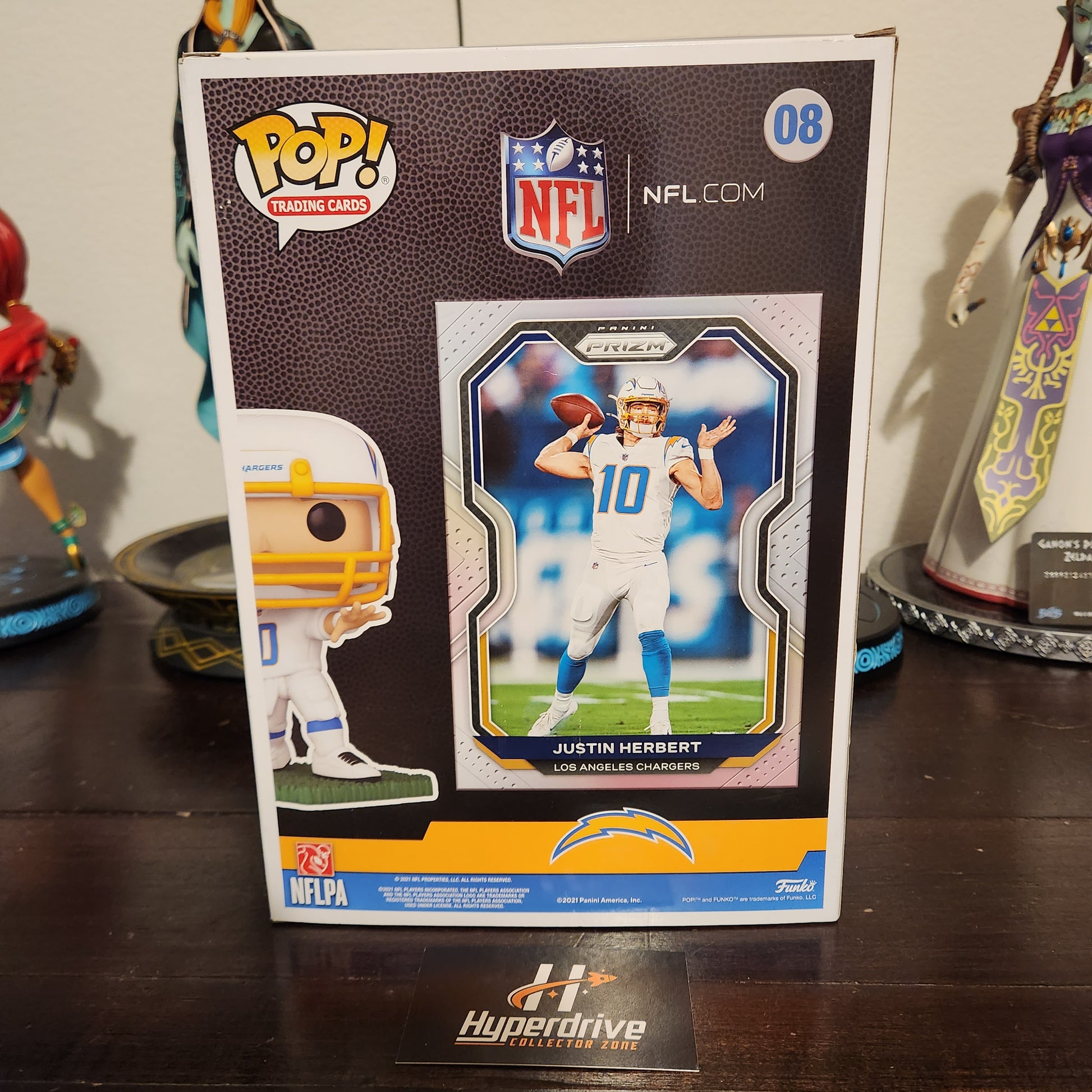 NFL Los Angeles Chargers Justin Herbert Funko Pop! Vinyl Figure Panini Prizm Exclusive Funko