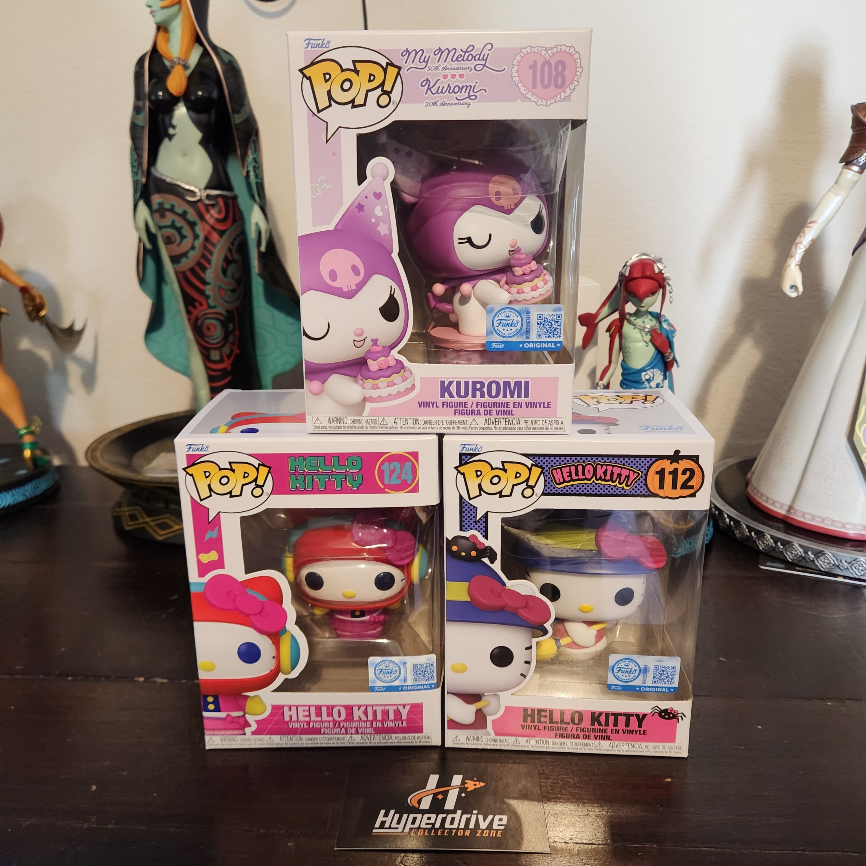 Sanrio Hello Kitty My Melody Kuromi Funko PoP Exclusive Bundle of 3 Funko