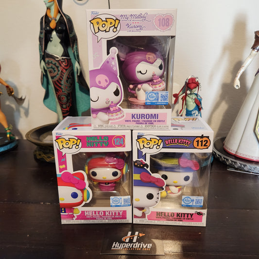 Sanrio Hello Kitty My Melody Kuromi Funko PoP Exclusive Bundle of 3 Funko