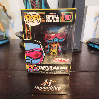 Marvel The Falcon & the Winter Soldier Captain America Blacklight Funko Pop! Vinyl Figure #987 Funko