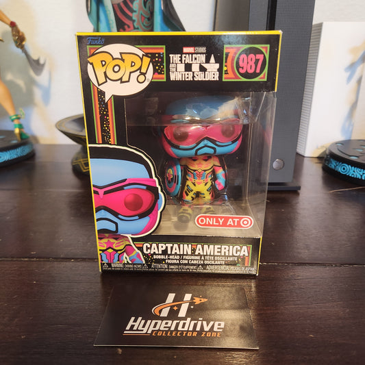 Marvel The Falcon & the Winter Soldier Captain America Blacklight Funko Pop! Vinyl Figure #987 Funko