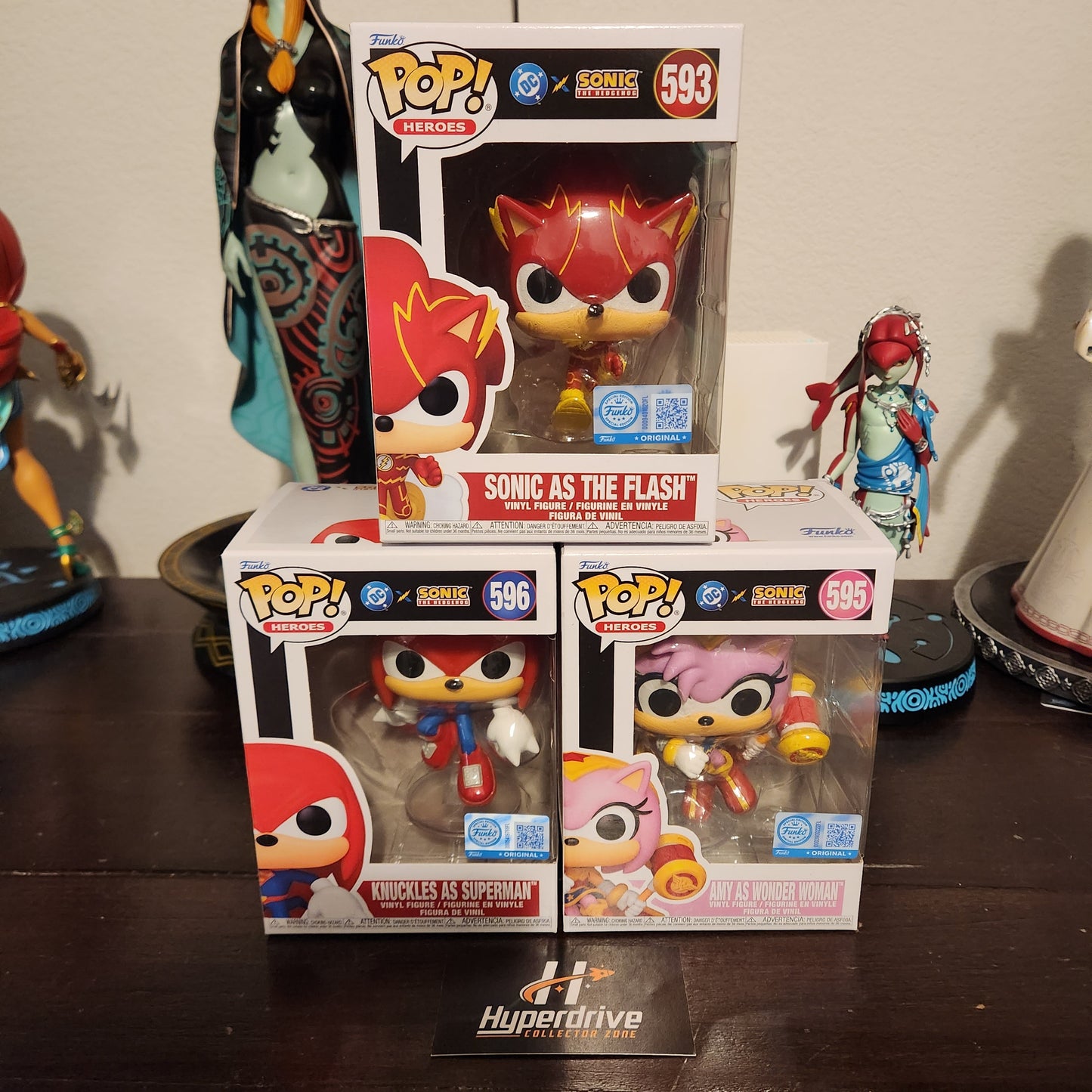 DC x Sonic the Hedgehog Funko PoP Vinyl Figure Exclusive Bundle of 3 Funko