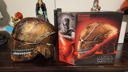Star Wars Black Series The Stranger Helmet Prop Replica Signed Manny Jacinto COA Hasbro