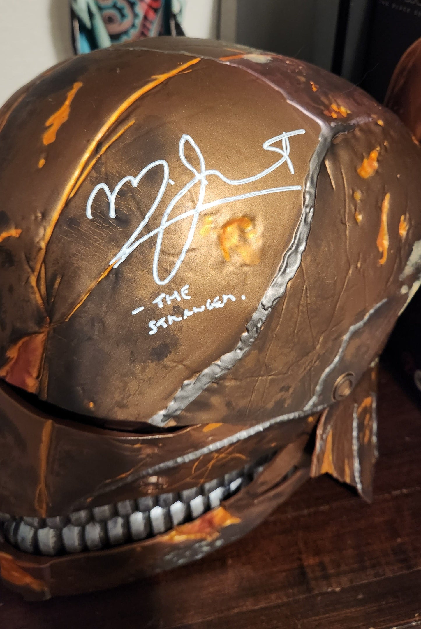 Star Wars Black Series The Stranger Helmet Prop Replica Signed Manny Jacinto COA Hasbro