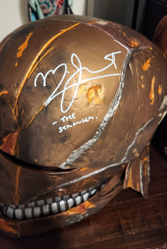 Star Wars Black Series The Stranger Helmet Prop Replica Signed Manny Jacinto COA Hasbro