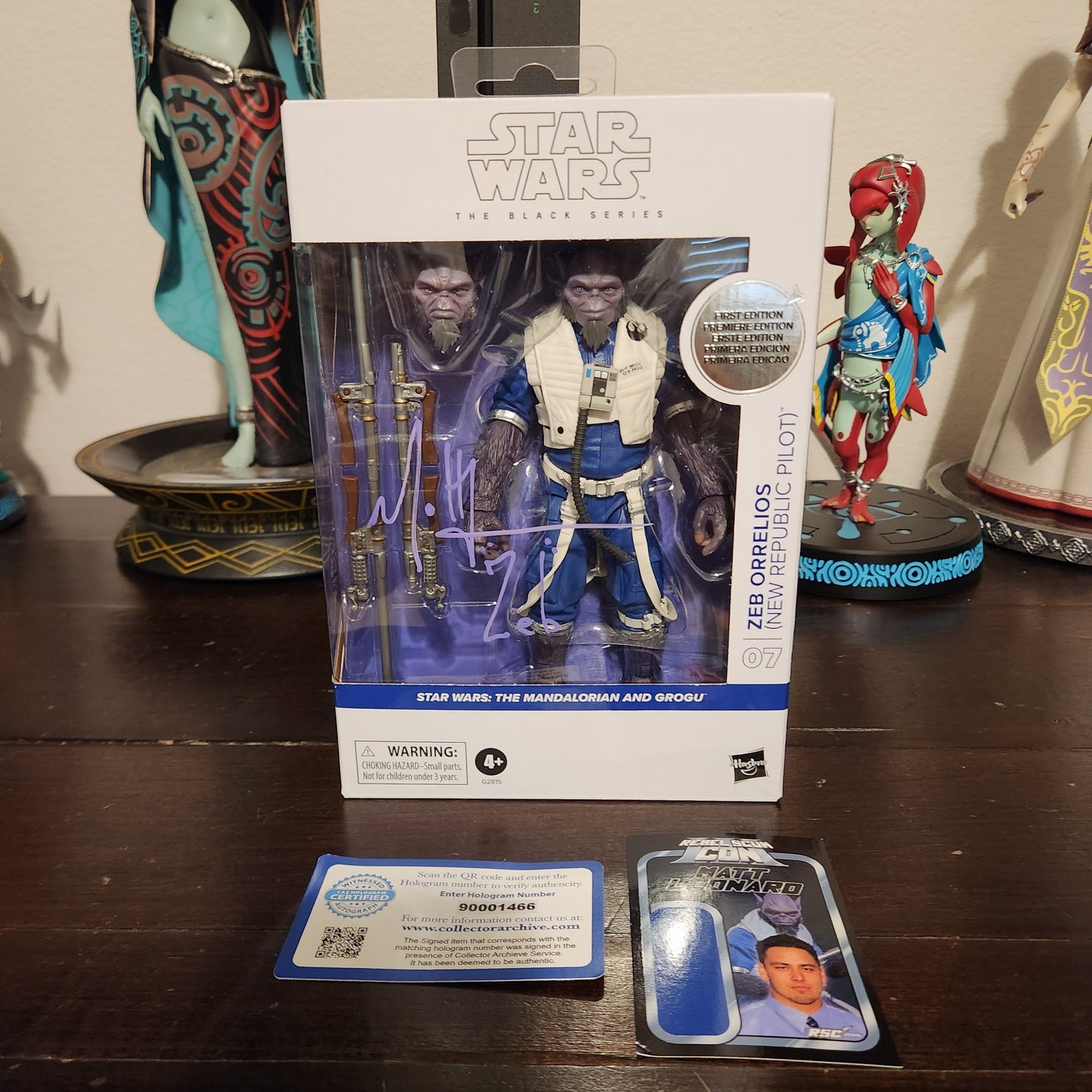 Star Wars: The Black Series Zeb Orrelios First Edition Signed by Matt Leonard COA Hasbro