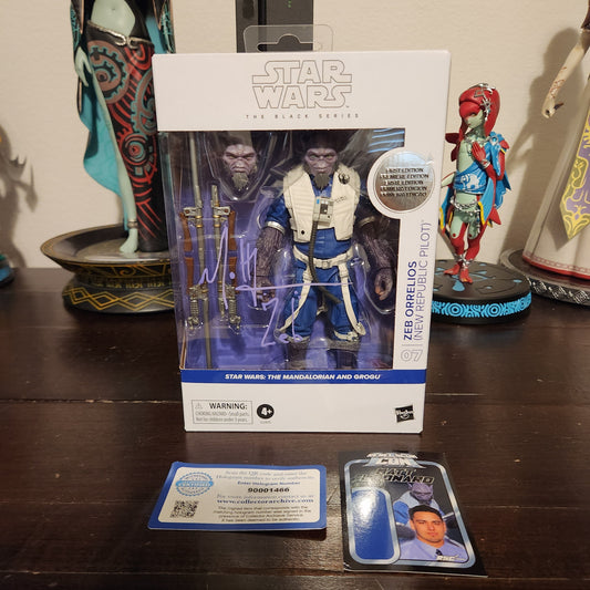 Star Wars: The Black Series Zeb Orrelios First Edition Signed by Matt Leonard COA Hasbro