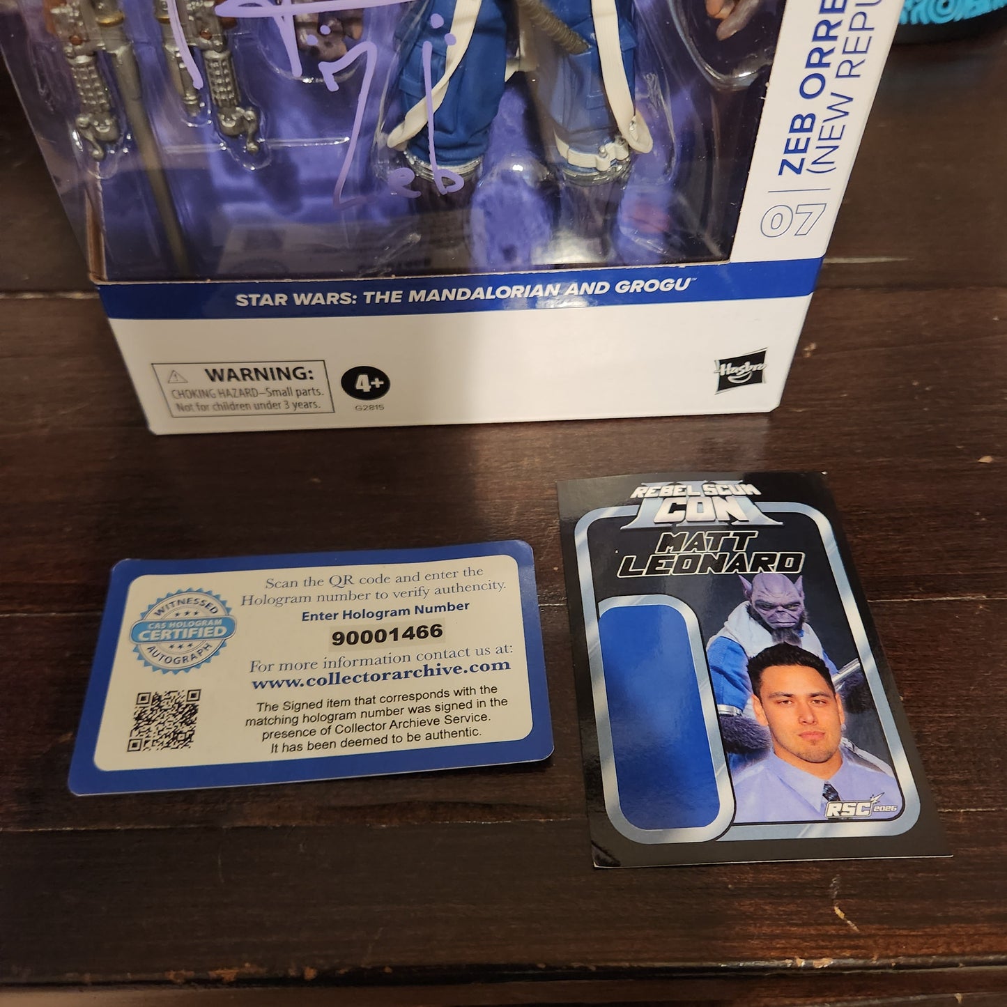Star Wars: The Black Series Zeb Orrelios First Edition Signed by Matt Leonard COA Hasbro