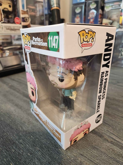 Funko PoP Parks and Recreation Andy as Princess Rainbow Sparkle Funko