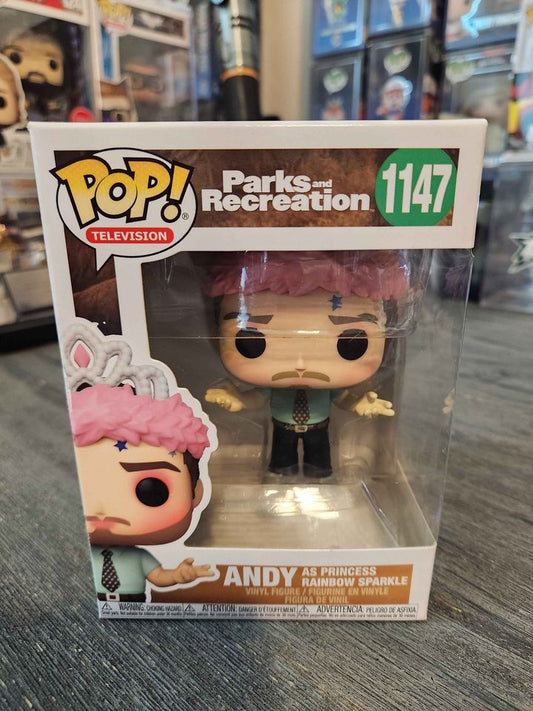 Funko PoP Parks and Recreation Andy as Princess Rainbow Sparkle Funko