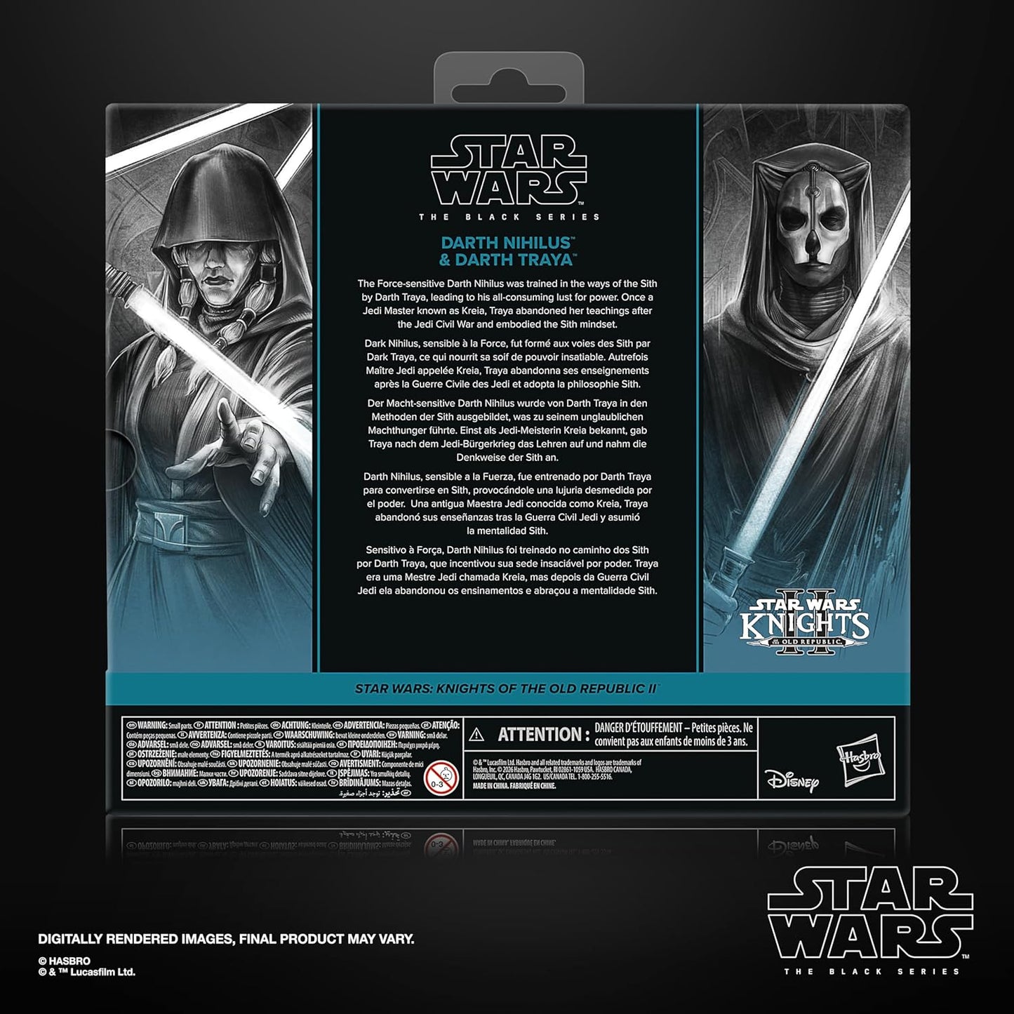 Star Wars The Black Series Darth Nihilus & Darth Traya, Knights of the Old Republic II Premium Collectible 6 Inch Action Figure 2-Pack (Amazon Exclusive) Hasbro