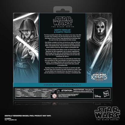 Star Wars The Black Series Darth Nihilus & Darth Traya, Knights of the Old Republic II Premium Collectible 6 Inch Action Figure 2-Pack (Amazon Exclusive) Hasbro