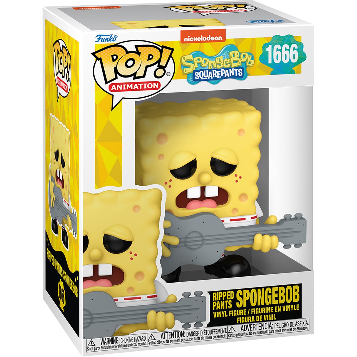 SpongeBob SquarePants 25th Anniversary Ripped Pants SpongeBob Funko Pop! Vinyl Figure #1666 Funko