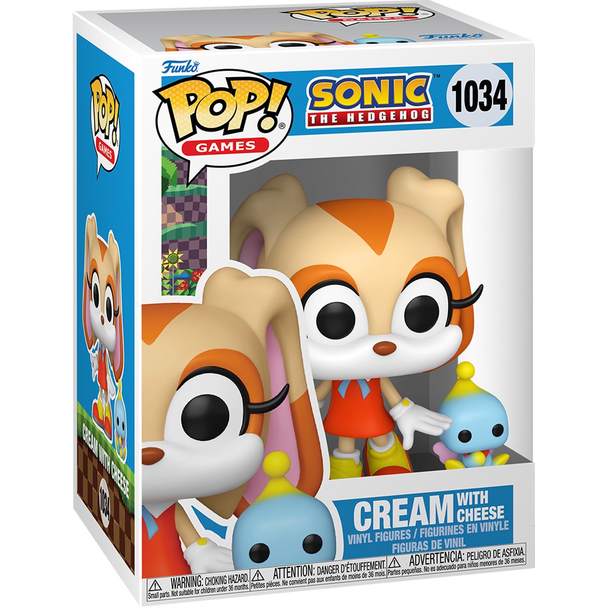 Sonic The Hedgehog Cream Funko Pop! Vinyl Figure with Cheese Buddy Funko