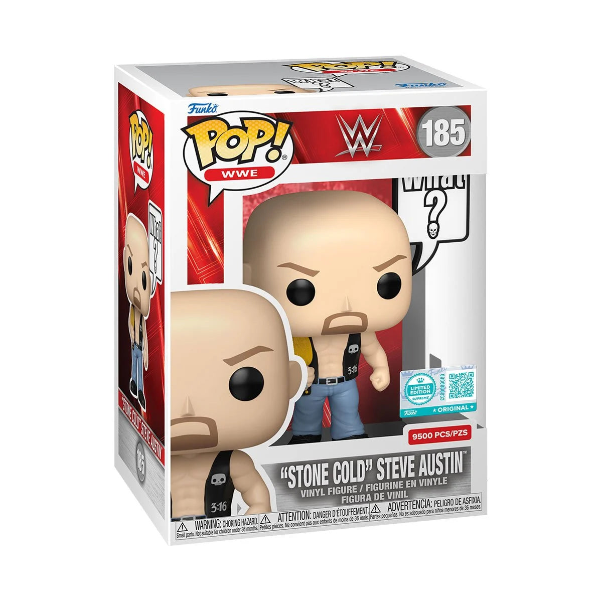 WWE Stone Cold Steve Austin (What?) Pop! Sayings Funko Pop! Vinyl Figure #185 - Entertainment Earth Exclusive Hasbro