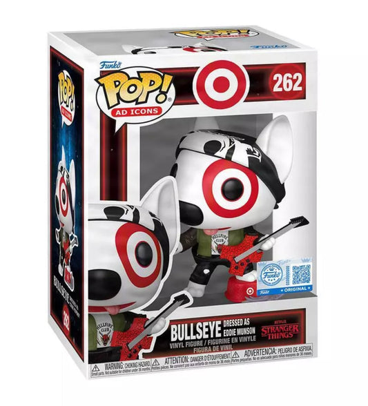 Ad Icons Target Bullseye Dressed as Eddie Munson Funko PoP Vinyl Figure Exclusive #262 *NOT MINT* Funko