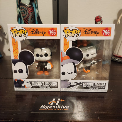 Disney Halloween Mickey & Minnie Mouse Funko Pop! Vinyl Figure Bundle