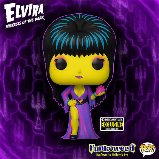 Elvira Black Light Funko Pop! Vinyl Figure #68 - Entertainment Earth Exclusive Funko