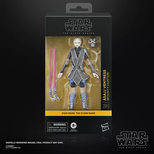 Star Wars The Black Series Asajj Ventress (Bounty Hunter) 6-Inch Action Figure Hasbro