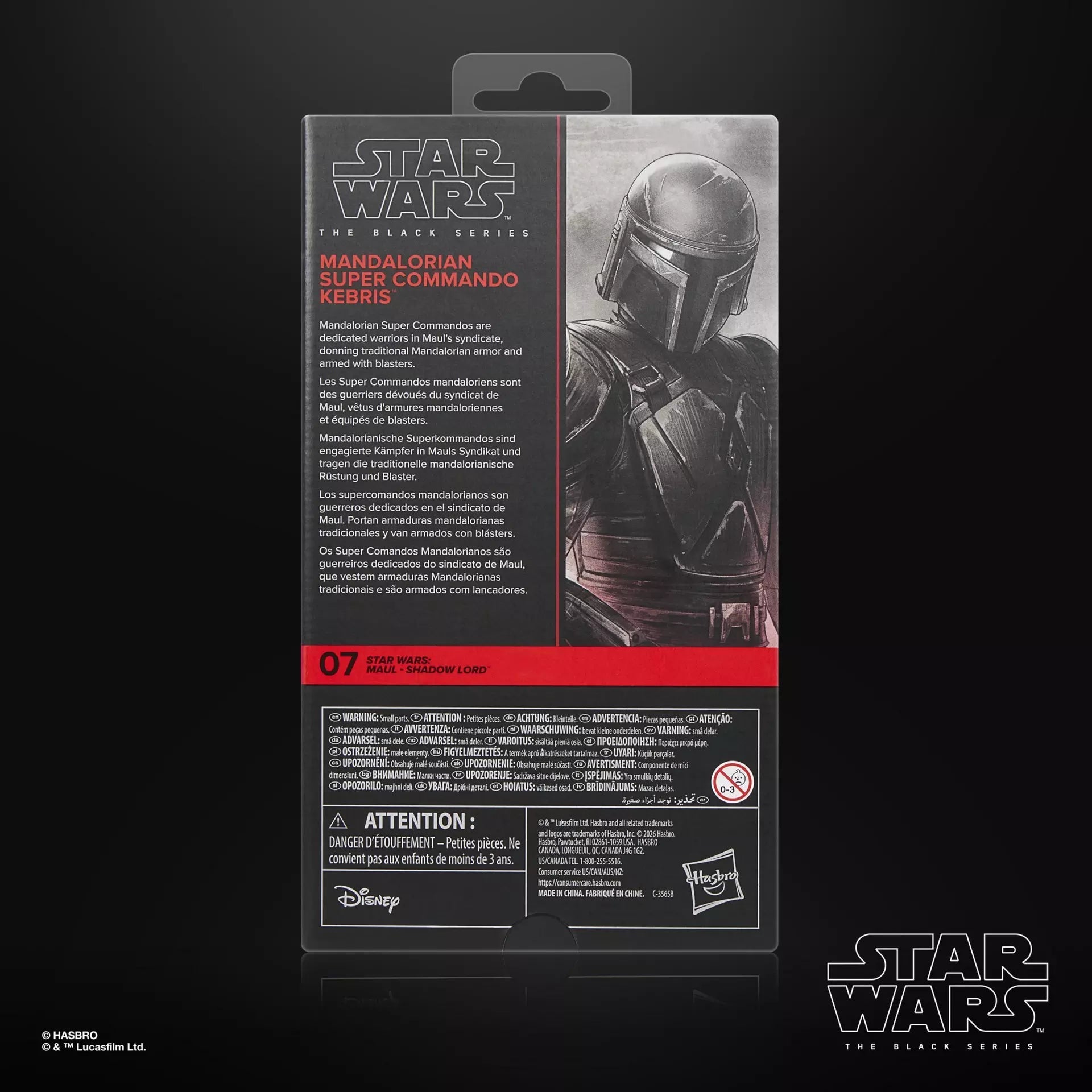 Star Wars The Black Series Mandalorian Super Commando Kebris Hasbro