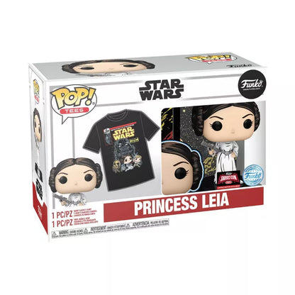 Star Wars Retro Princess Leia Funko Pop! Vinyl Figure & Tee- Medium