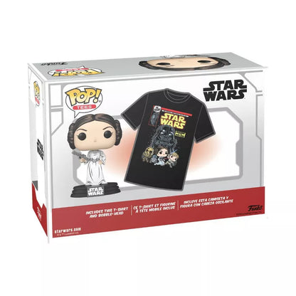 Star Wars Retro Princess Leia Funko Pop! Vinyl Figure & Tee- Medium