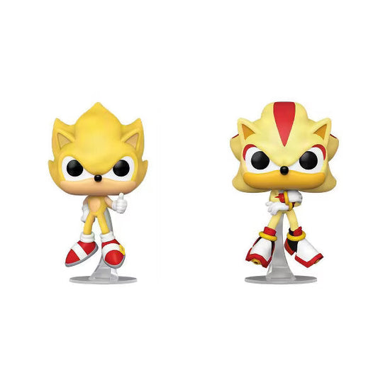 Sonic The Hedgehog - Super Sonic & Super Shadow Flocked Funko PoP Vinyl Figure Exclusive 2 Pack Funko