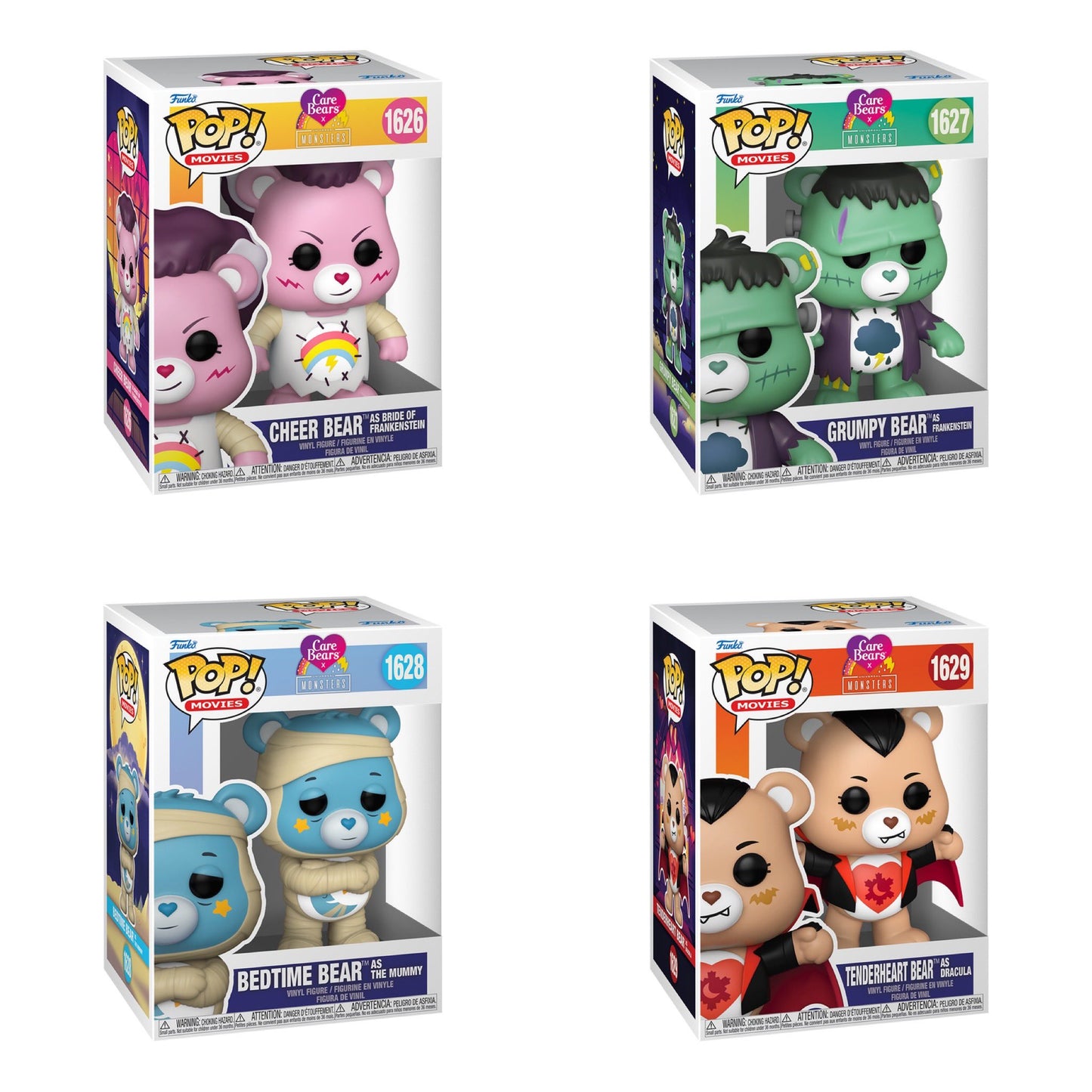 Universal Monsters x Carebears Funko Pop! Vinyl Figure Bundle Funko