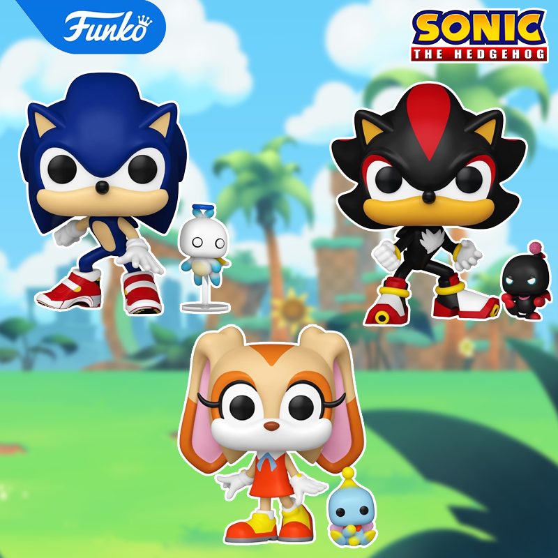 Sonic The Hedgehog Funko Pop! Vinyl Figure Bundle of 3 Funko