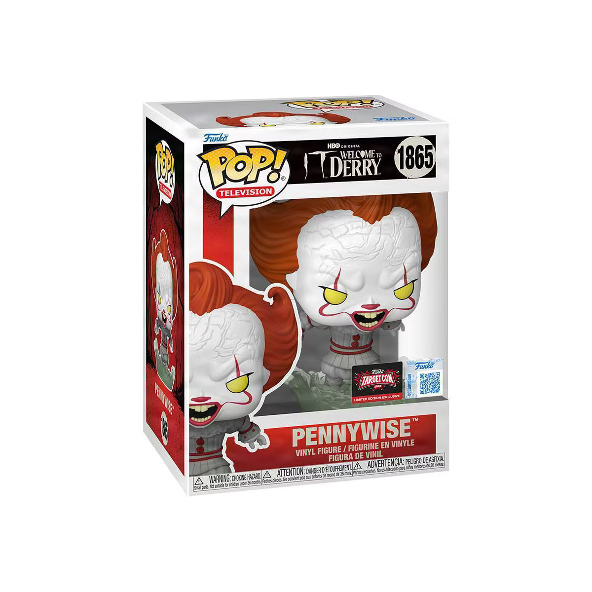 HBO Original IT Welcome To Derry Pennywise Funko PoP Vinyl Figure Exclusive #1865