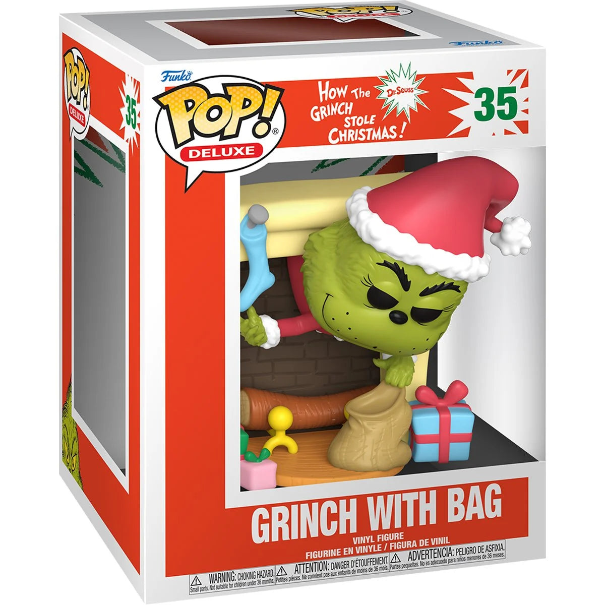 How the Grinch Stole Christmas Grinch with Bag Deluxe Funko Pop! Vinyl Figure #35 Funko