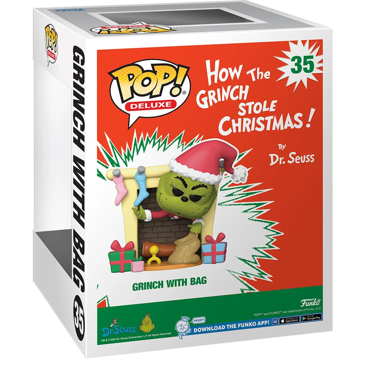 How the Grinch Stole Christmas Grinch with Bag Deluxe Funko Pop! Vinyl Figure #35 Funko