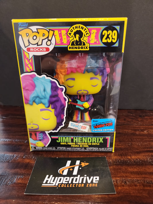 Jimi Hendrix Blacklight Funko PoP! Vinyl Figure NYCC / Festival of Fun Exclusive Funko